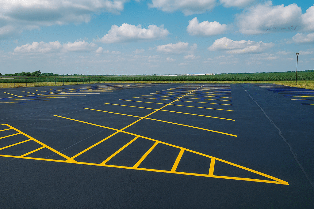 Which Paint Color is Best for Your Parking Lot: Yellow, White, or Blue? 1 parking lot striping paint