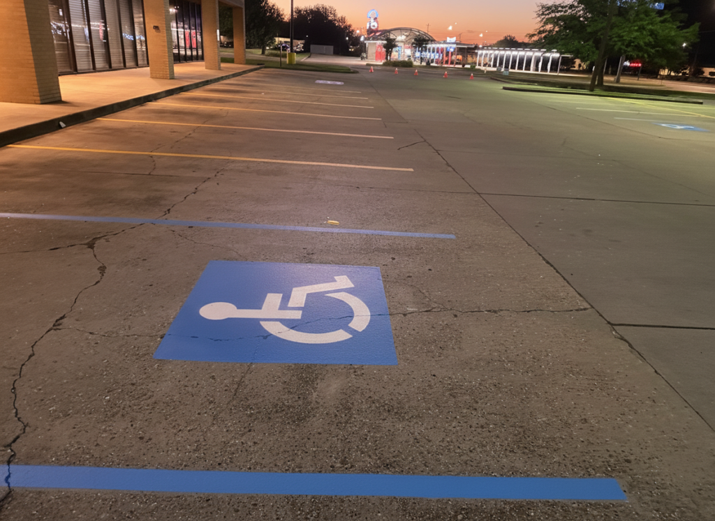 Gulfport parking lot restriping

