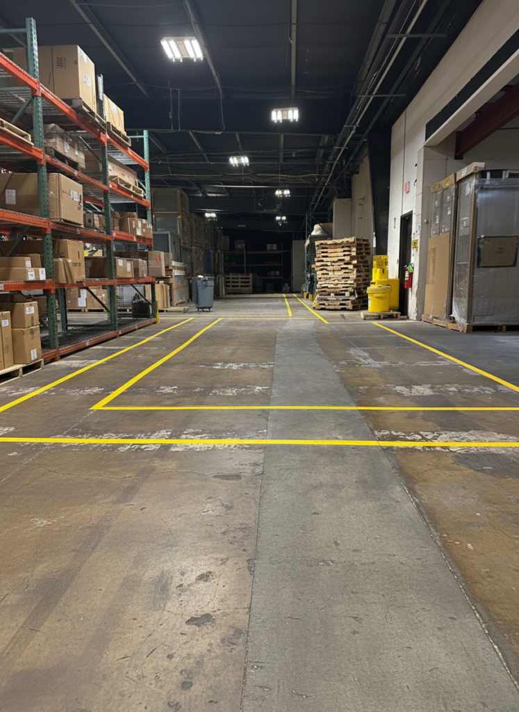 Biloxi Mississippi Warehouse Striping
